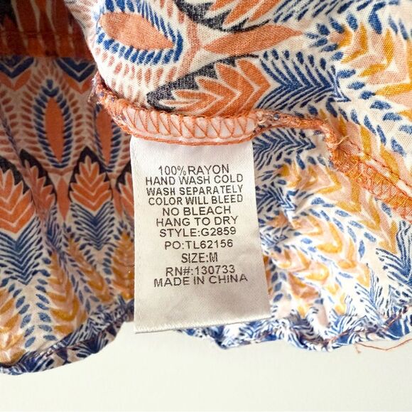 Umgee | Boho Multicolor Tunic Top Size M - Picture 5 of 5